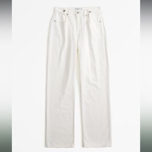 Abercrombie High Rise Loose Jeans Ecru - Size 4/27